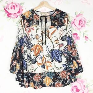 Flying Tomato Printed Floral Paisley Boho Blouse S